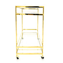 CARRO DE SERVICIO ORO CRISTAL CLARO 108*46*90 CM