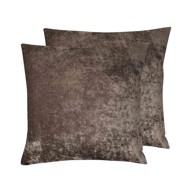 Set 3 pza. cojín velvet café 40x40 cm