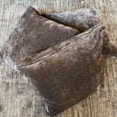 Set 3 pza. cojín velvet café 40x40 cm