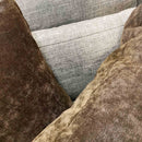 Set 3 pza. cojín velvet café 40x40 cm