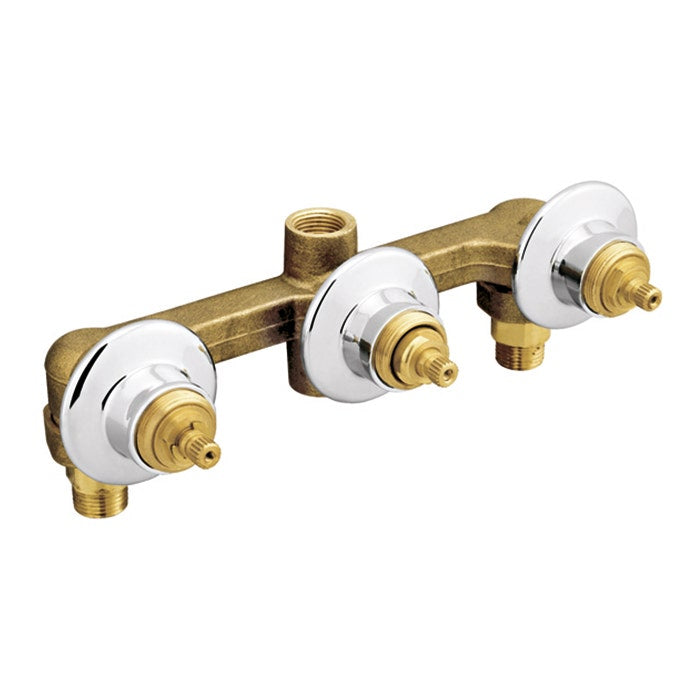 ENSAMBLE TRIPLE DE EMPOTRAR PARA REGADERA Y TINA VALVEX DE COMPRESION 1/4 DE VUELTA -E-40-II