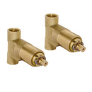 JUEGO DE ENSAMBLES INDIVIDUALES DE EMPOTRAR PARA REGADERA DE ROSCAR VALVEX CERAMICO 1/4 DE VUEKTA SIN CHAPETONES-E-60-AQ