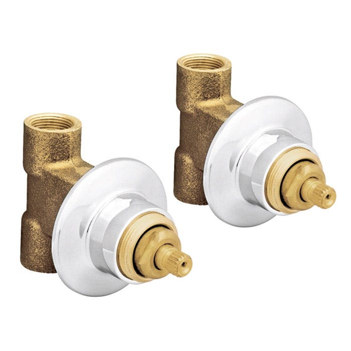 JUEGO DE ENSAMBLES INDIVIDUALES DE EMPOTRAR PARA REGADERA DE ROSCAR VALVEX  CERAMICO 1/4 DE VUELTA-E-60-II