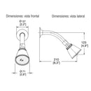 REGADERA DE CHORRO FIJO-H-200-6