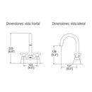 MEZCLADORA DE LAVABO 4" ATICA HM-21