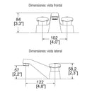 MEZCLADORA DE LAVABO ELITE MI-01-S/C-1.9
