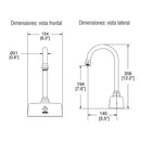 LLAVE DE LAVABO ELECTRONICA ALFA ECOLOGICA-TV-298-1.9
