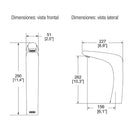 LLAVE DE LAVABO ALTA LIQUIDA ECOLOGICA-TV-302-C-1.5