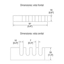 PORTACEPILLOS PREMIER EBANO-15107-EB
