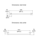TOALLERO DE BARRA CLASICA-105