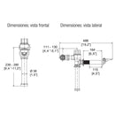 FLUXOMETRO DE PEDAL 312-WC-4.8 Ahorrador