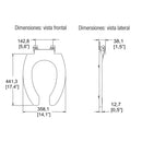 TAZA, FLUXOMETRO ASIENTO-NAO FB-3.5