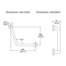 BARRA ANGULAR BOOMERANG-B-066-S