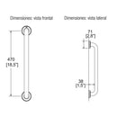 BARRA RECTA DE SEGURIDAD-B-470-S