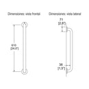BARRA RECTA DE SEGURIDAD-B-610-S