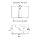 MONOMANDO PARA FREGADERO NOVUS-E-34