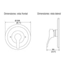 MONOMANDO PARA REGADERA O TINA-E-45