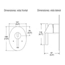 MONOMANDO PARA REGADERA NUVA-E-46