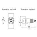 JUEGO DE ENSAMBLES INDIVIDUALES DE EMPOTRAR PARA REGADERA DE ROSCAR VALVEX CERAMICO 1/4 DE VUEKTA SIN CHAPETONES-E-60-AQ