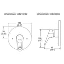 MONOMANDO PARA REGADERA O TINA AQUA-E-77