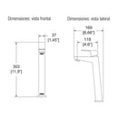 MONOMANDO DE LAVABO ALTO SQUADRA E-937