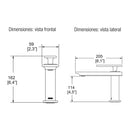 MONOMANDO DE LAVABO PREMIER II EBANO E-941-EB
