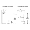 MONOMANDO LLAVE ALTA DE LAVABO SCALA ÉBANO E-948-EB