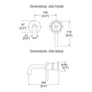 MONOMANDO DE LAVABO A PARED NUVA EP-3003