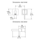 MONOMANDO DE LAVABO A PARED KUBICA EP-3005