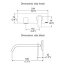 MONOMANDO DE LAVABO A PARED VERTIKA EP-3007