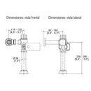 TAZA, FLUXOMETRO ASIENTO-NAO FB-3.5