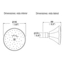 REGADERA DE CHORRO FIJO-H-100