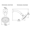 REGADERA DE CHORRO FIJO EXPLORA-H-201
