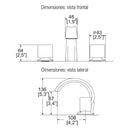 MEZCLADORA DE LAVABO 8"  A  12"IGUAZU  MEP-2004