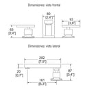 MEZCLADORA DE LAVABO 8"  A  12" PREMIER MEP-2115