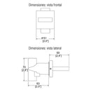 MEZCLADORA INDIVIDUAL DE EMPOTRA-R PARA REGADERA-MR-1001
