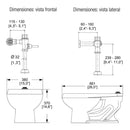 TAZA, FLUXOMETRO ASIENTO-NAO17 1-3.5