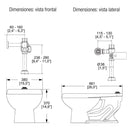 TAZA, FLUXOMETRO ASIENTO-NAO FB-3.5