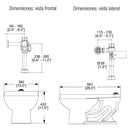 TAZA, FLUXOMETRO ASIENTO-NAO17 FB-3.5