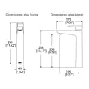 MONOMANDO DE LAVABO ALTO PIAZZA PIA-101