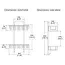 REPISA DE REJILLA RECTANGULAR DOBLE-REJ-04