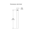 TUBO EXTENSION DE 37 CM PARA CONTRA DE LAVABO TH-001