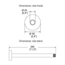 BRAZO Y CHAPETON REDONDOPARA REGADERA -TR-037