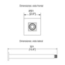 BRAZO Y CHAPETON AL TECHO CUADRADOPARA REGADERA-TR-038