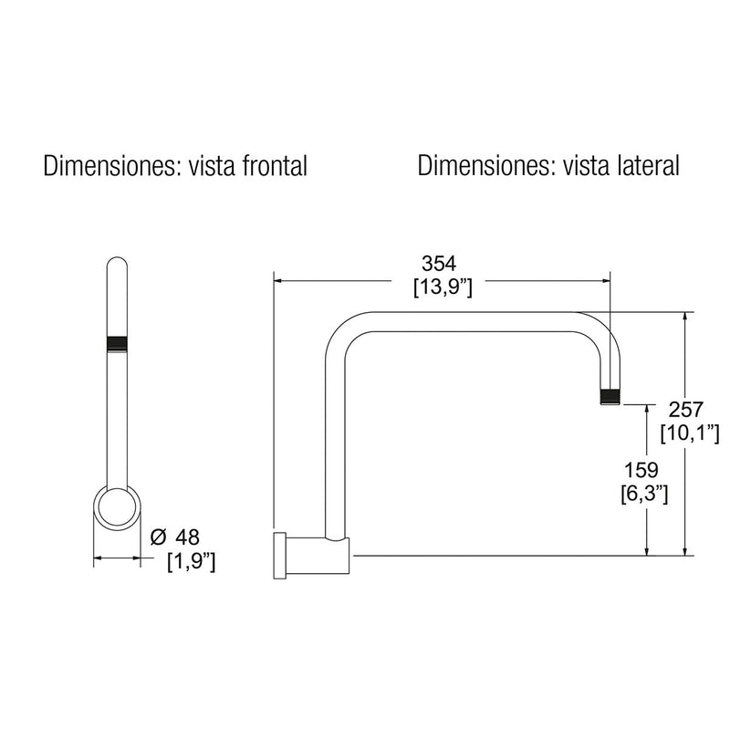 BRAZO Y CHAPETON ANGULAR PARA REGADERA-TR-039