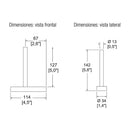 PORTAPAPEL VERTICALY/O REPUESTO -34