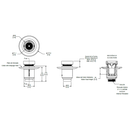 COLADERA CORTA DE UNA BOCA VERTICAL PORTAINSERTO REMOVIBLE 22V-HLI