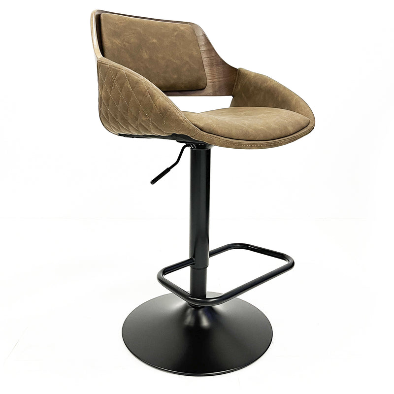 BANCO TERMOFORMADO TAPIZ CAPITONADO CAFE