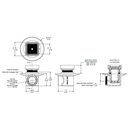 COLADERA CORTA DE UNA BOCA VERTICAL DESAGUE DE CONTORNO CUADRADO PORTAINSERTO REMOVIBLE 22-CHLI