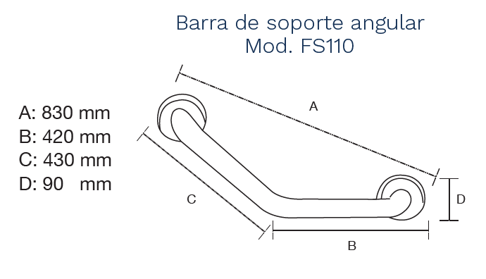 BARRA DE SOPORTE ANGULAR FS110